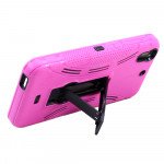Wholesale HTC Desire 626 Armor Hybrid Stand Case (Hot Pink)